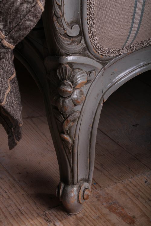 fig 3. Beautiful newly upholstered  Louis XVI bed
