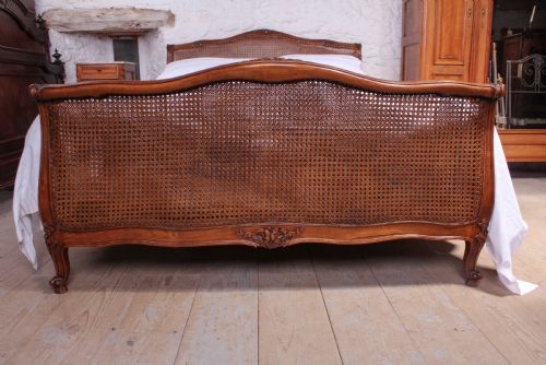 fig 1. Caned  Louis XV style king size bed