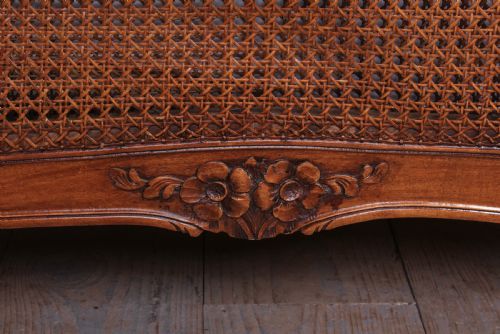 fig 3. Caned  Louis XV style king size bed