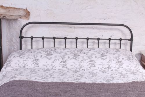 fig 2. Fashionably simple all iron black double bed