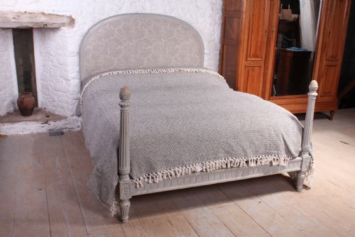Pretty Newly Upholstered French Double Bed