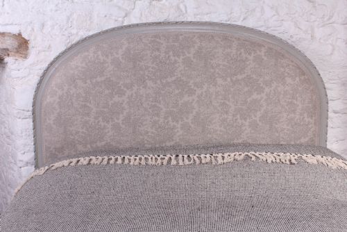 fig 3. Pretty newly upholstered French double bed