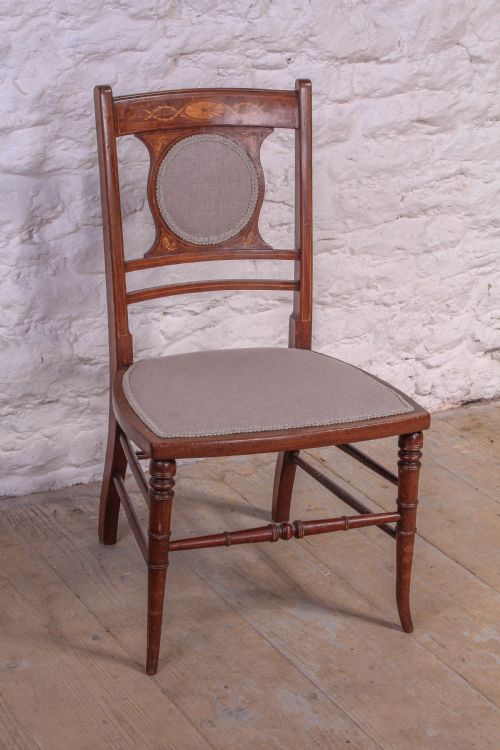 Pretty Edwardian Inlaid Bedroom Chair
