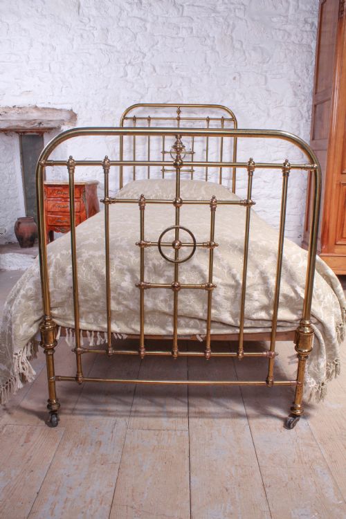 fig 1. All brass single bed by Schoolbred