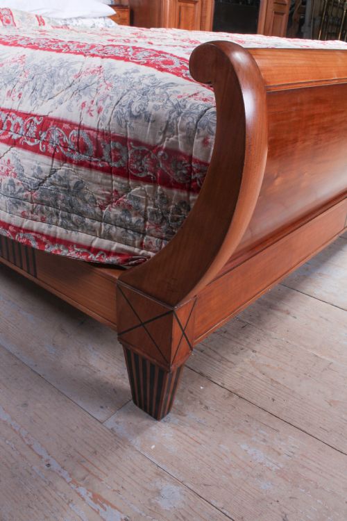 fig 2. Individual and unusual cherry king size sleigh bed