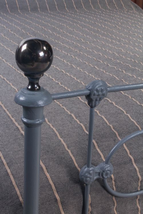 fig 1. Pretty early Victorian double brass and iron bed
