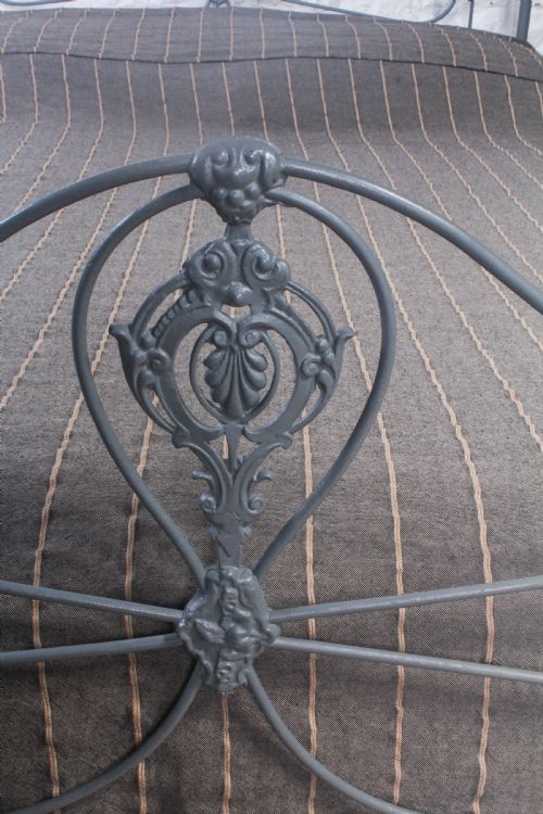 fig 2. Pretty early Victorian double brass and iron bed