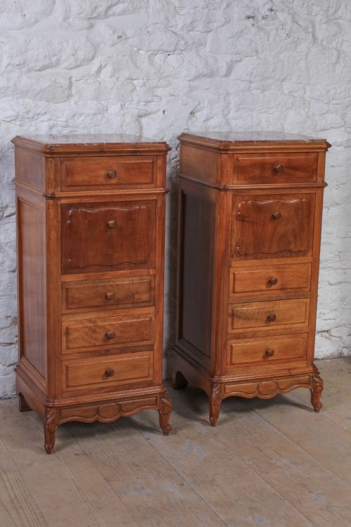 Very Nice Pair of French Cherry Bedside Cabinets