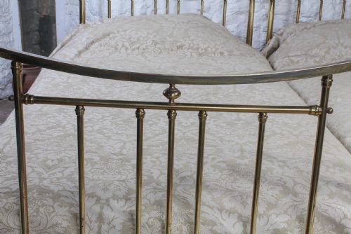 fig 1. Elegant simple pair of Edwardian brass single beds 