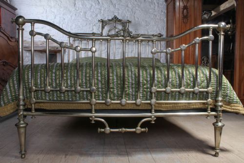 fig 1. Incredible Italian nickel plated brass 6Ft super king size bed
