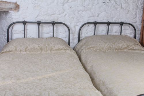fig 2. Very nice pair of Victorian all iron beds (can be joined)