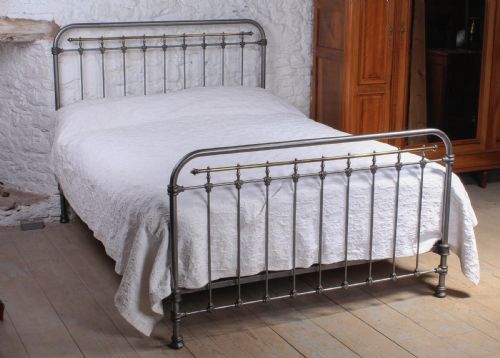 Burnished and Aged Brass  Simple French King Size Bed