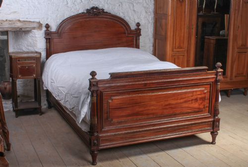 Fabulous Quality Solid Mahogany King Size Bed Made in Paris