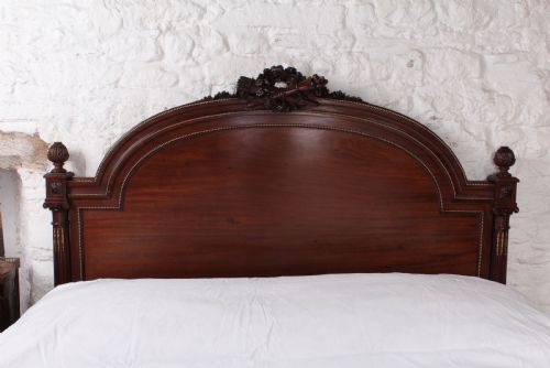 fig 3. Fabulous quality solid mahogany king size bed made in Paris