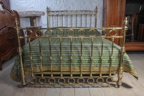 fig 2. Absolutely lovely all original all brass French king size bed