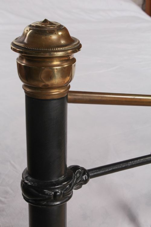 fig 1. Classic Edwardian dip rail brass and iron bed