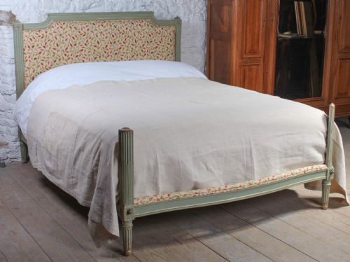 Unusual Upholstered French King Size Low End Bed