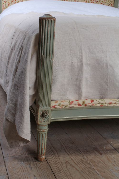 fig 1. Unusual upholstered French king size low end bed