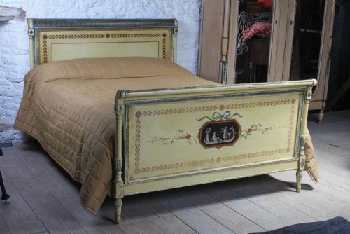 Gorgeous Faded Glory King Size Bed Lit Bateau  with Turned Colums