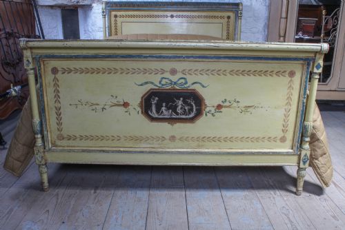 fig 1. Gorgeous faded glory king size bed lit bateau with turned colums