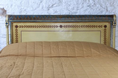 fig 2. Gorgeous faded glory king size bed lit bateau with turned colums