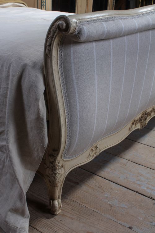 fig 1. Newly upholstered king size French Lit Bateau
