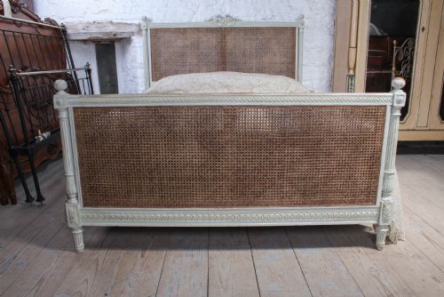 fig 1. French caned bergere king size bed