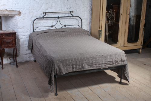 Attractive Irish No End Double Bed with Brass Rail
