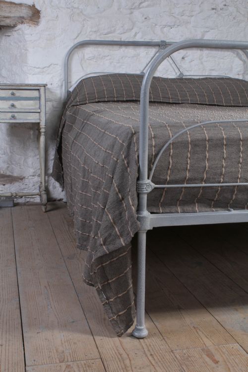 fig 1. Simple Irish cottage style double iron bed