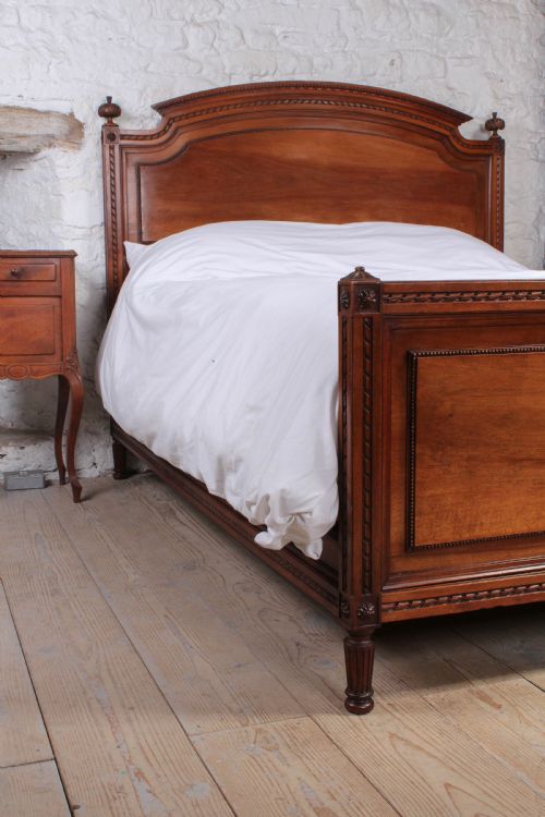 fig 1. Good quality solid walnut king size bed