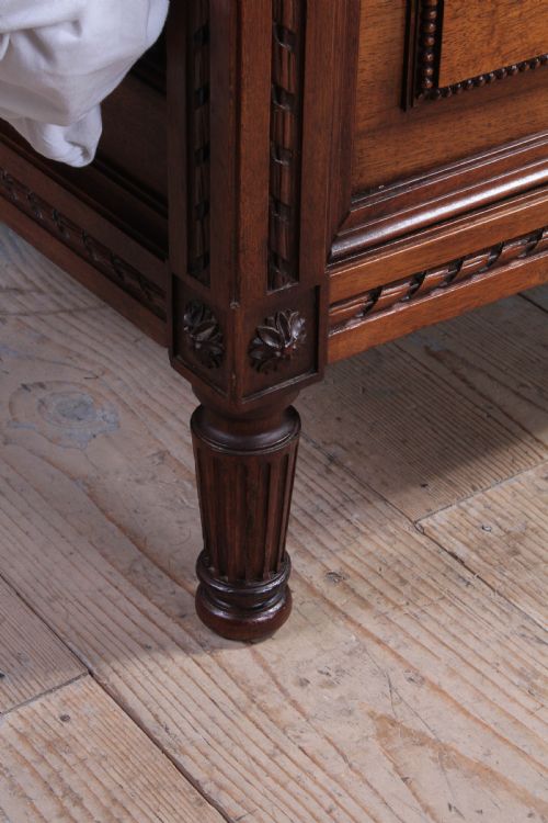 fig 2. Good quality solid walnut king size bed