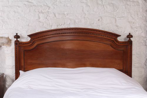 fig 3. Good quality solid walnut king size bed