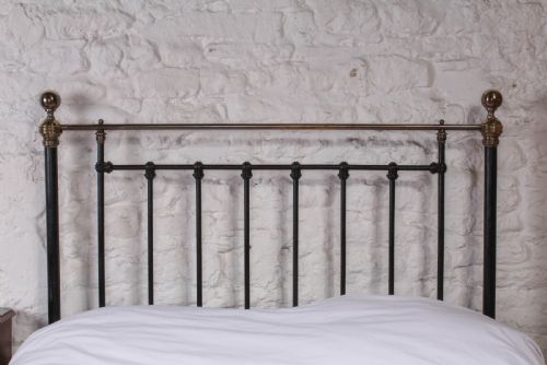 fig 3. Handsome All original Victorian brass and iron double bed