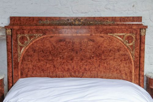 fig 1. Exceptional quality Art Deco style European double bed and bedsides