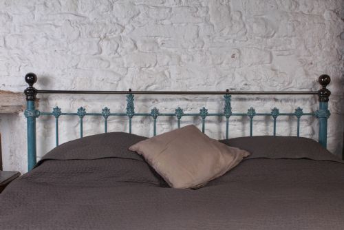 fig 1. Super king size Victorian brass and iron bed