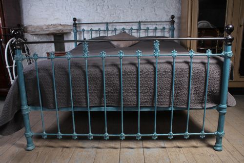 fig 2. Super king size Victorian brass and iron bed