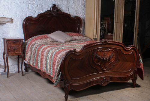 Beautiful Rosewood King Size Louis Xvi Style Bed
