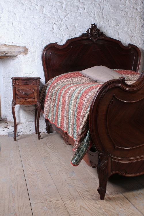 fig 1. Beautiful Rosewood king size Louis XVI style bed