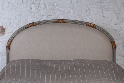 fig 1. Gilded and original paint work new;y upholstered king size bed