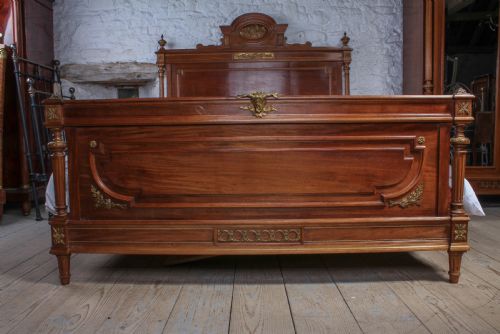 fig 1. Louis XVI style big  king size bed and matching armoire