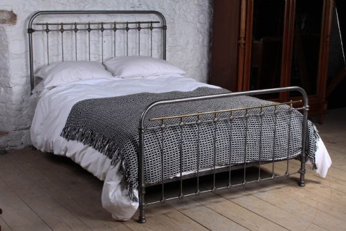Fashionable Burnished French Iron King Size Bed