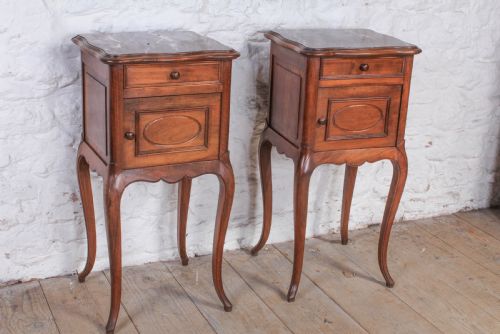 Very Nice Pair of Louis Xv Style Bedsides