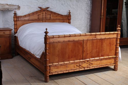 Very Rare King Size Faux Bamboo