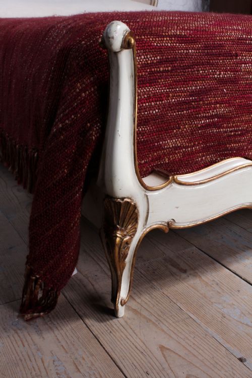 fig 2. Newly upholstered French Louis XV style  king size bed