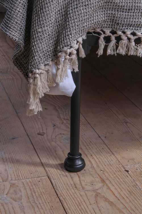 fig 1. Fashionably simple French all iron king size no end bed