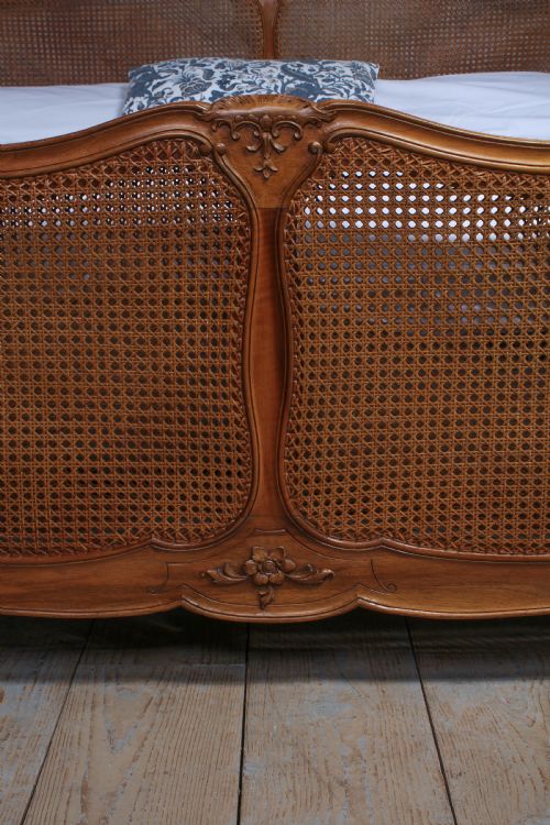 fig 1. Fabulous French 2m x 2m caned corbeille style bed