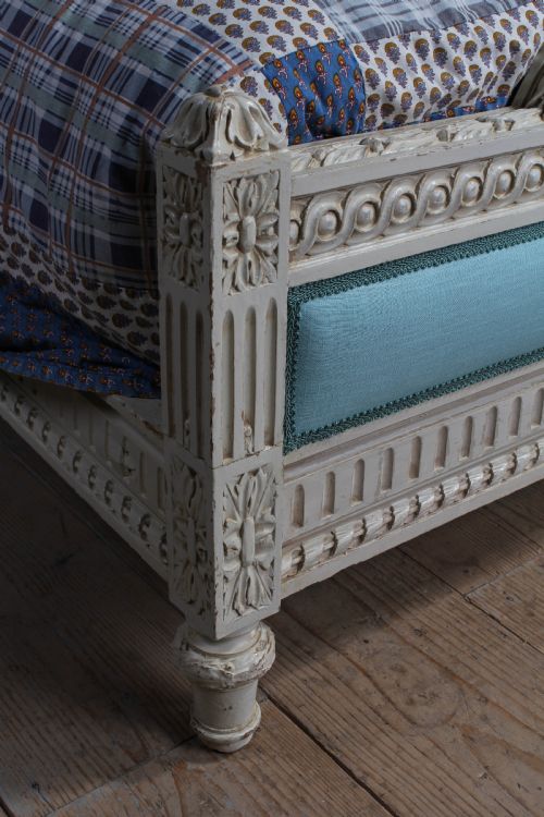 fig 1. European king size newly upholstered low end bed