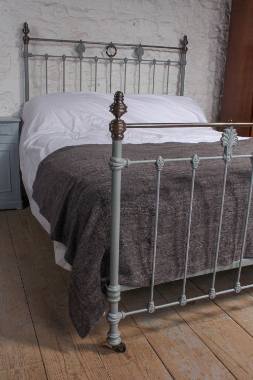 fig 1. King size classic Victorian French brass and iron bed