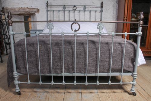 fig 3. King size classic Victorian French brass and iron bed