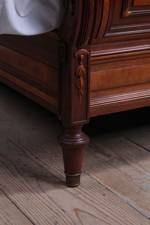 fig 2. Exceptional quality French king size bed and bedside 